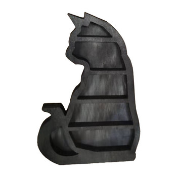 Κρυστάλλινο ράφι σε σχήμα γάτας Creative Διακόσμηση δωματίου Κρυστάλλινο ξύλινο ράφι Essential Επιτοίχια Πλωτά ράφια Ράφι θήκης αποθήκευσης