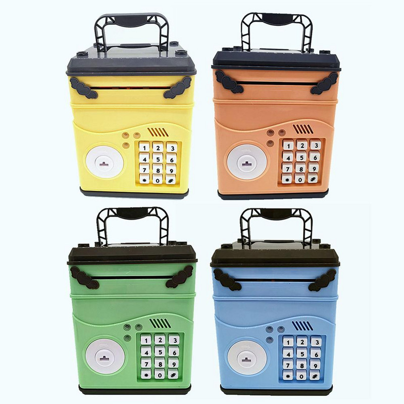 Automatinis Piggy Bank bankomatas Slaptažodis Pinigų dėžutė Pinigų monetų taupymo dėžutė Bankomato banko dėžutė Elektroninis įnašas Kalėdinė dovana vaikams