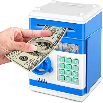 Elektroninis Piggy Bank bankomatas Slaptažodžio dėžutė Grynųjų pinigų monetų depozito dėžutė bankomato banko seifas Vaikų kalėdinės dovanos