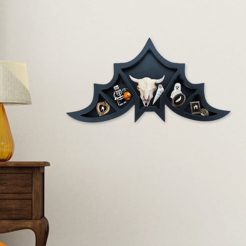 Denevérpolc Koporsópolc Kristálypolc Kísérteties úszó polcok Goth Decor Denevérpolc Polc Konyha Hálószoba Fali Dekoráció Crystalhoz