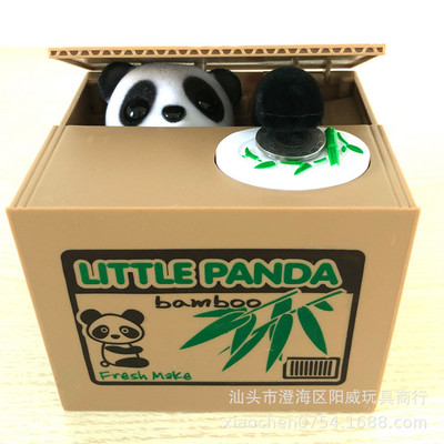Macska Panda Érmét lopó Pénzdobozok Automata érme malacpersely Pénztakarék doboz érmék tároló doboz Gyerekek Gyerekek Születésnapi Ajándékok