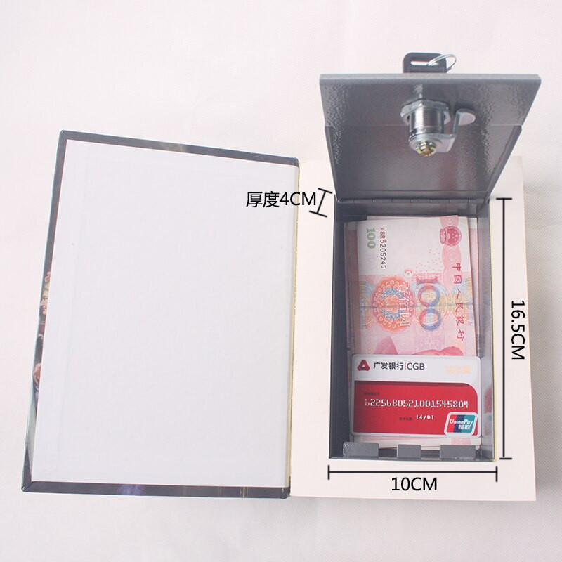 Otthoni széf Kiváló minőségű titkos könyv Rejtett széf széf Pénzbank Érmebank Pénztár Pénztár fém acél szimuláció klasszikus könyvek