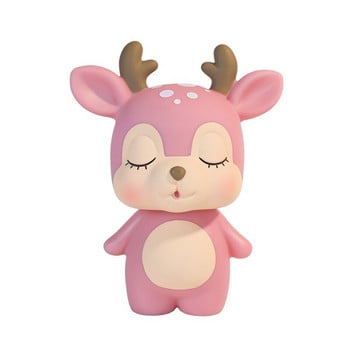 Νέο Creative Resin Coin Piggy Bank Cartoon Deer Shaped Money Box Saving Room Υπνοδωμάτιο Διακόσμηση επιφάνειας εργασίας Παιδικά στολίδια