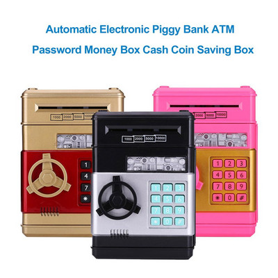 Ηλεκτρονικός κωδικός Piggy Bank ATM Money Box Auto Scroll Χαρτί τραπεζογραμμάτιο Money Boxes Μηχάνημα ATM Μετρητά Κέρματα Ταμιευτήριο Δώρο για παιδιά