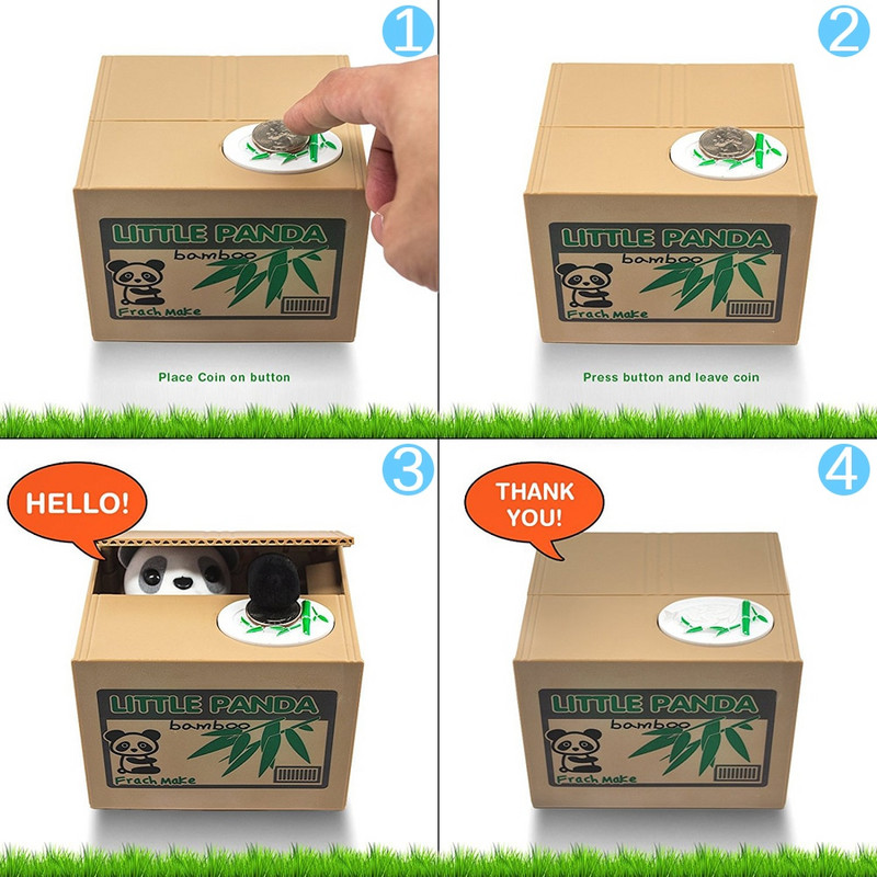 Panda Cat Thief Кутии за пари играчки касички подаръци детски касички Автоматична кражба за монети Касичка Кутия за спестяване на пари Касичка