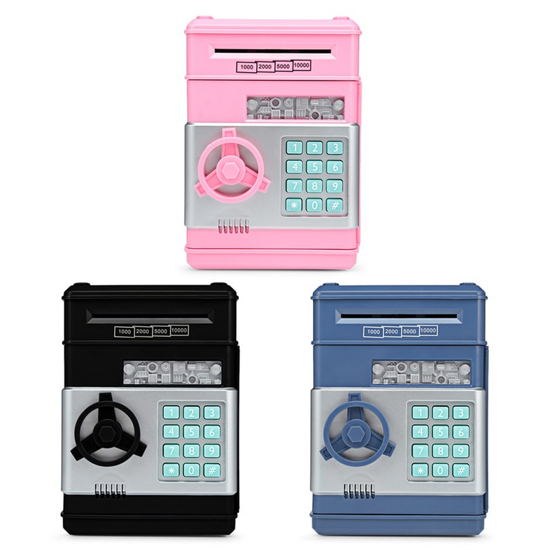 Elektronikus Piggy Bank Takarékpénztár ATM Széf Elektronikus Gyermekeknek Digitális érmék Készpénz Takarékpénztár ATM automata