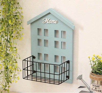 Šiaurės šalių medinio namo sienos pakabinimo dėžutės / lentynos dekoravimas vaikams Kūdikių kambario dekoras Miniatiūriniai papuošalai Fotografijos rekvizitai Amatai