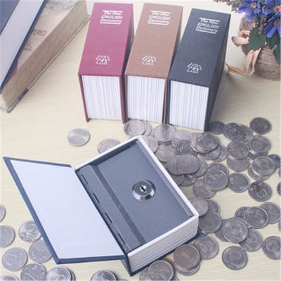 Creative English Dictionary Shape Money Saving Box Χρηματοκιβώτιο Κουμπαράς with Key Cash Coins Saving Boxes 11,5 *8*4,5cm