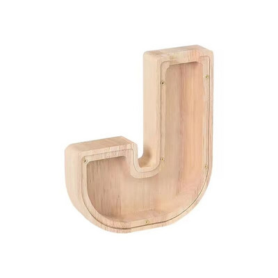Pușculiță cu alfabet englezesc Cutie de bani din lemn Cutie de bani Cutie de economisire Borcan Cutie de depozitare pentru monede Cutie de economisire a banilor Economisiți bani