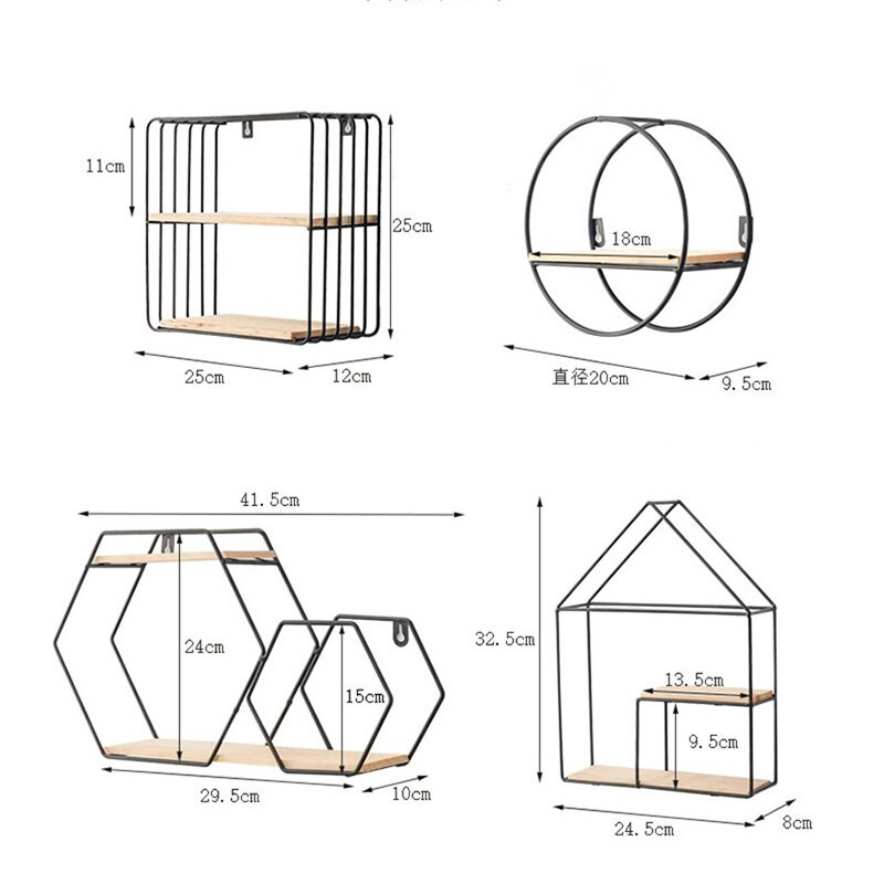 Rafturi de depozitare din lemn de aur, cutie de depozitare agățată pentru decorațiuni, ghiveci de flori, suport de depozitare pentru casă, perete, figurine, rafturi de artizanat