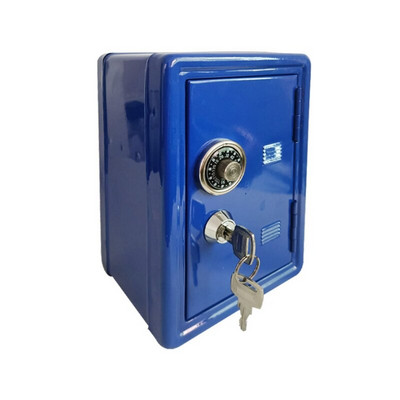 Kūrybiška maža metalinė monetų banko spintelė su raktais Vaikų pinigų taupymo indelis, vaikų užstatas, seifo dėklo papuošalas