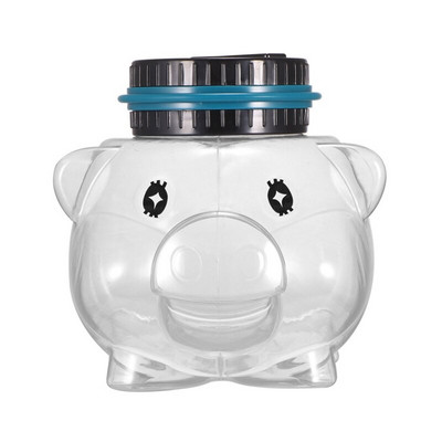 A0KE Cartoon Pig elektroninis skaičiavimas Piggy Bank skaidrus pinigų dėžutės organizatorius automatizuotam skaitmeniniam elektroniniam skaitmeniniam