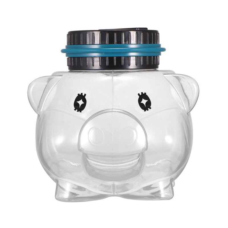 A0KE Cartoon Pig elektroninis skaičiavimas Piggy Bank skaidrus pinigų dėžutės organizatorius automatizuotam skaitmeniniam elektroniniam skaitmeniniam