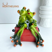 NORTHEUINS Resin Leggy Couple Varlė Dekoratyvinės figūrėlės Gyvūnų Lagaminas Piggy Bank Monetų Sandėliavimas Namų darbalaukio dekoro priedai