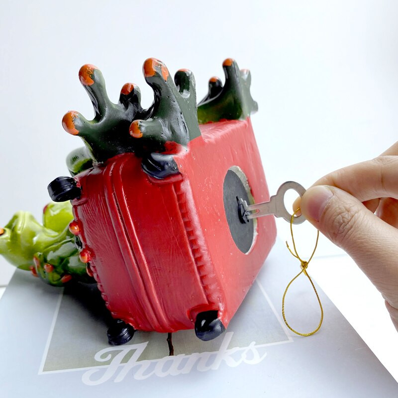 NORTHEUINS Resin Leggy Couple Varlė Dekoratyvinės figūrėlės Gyvūnų Lagaminas Piggy Bank Monetų Sandėliavimas Namų darbalaukio dekoro priedai