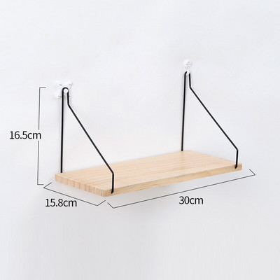 Raft de perete decorativ din lemn de modă Rafturi de perete din lemn masiv Rafturi de depozitare montate pe perete pentru decorarea bucătăriei baie