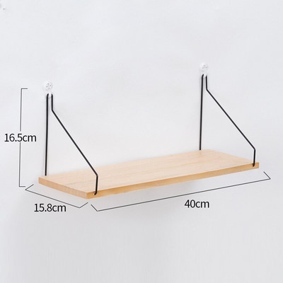 Raft de perete decorativ din lemn de modă Rafturi de perete din lemn masiv Rafturi de depozitare montate pe perete pentru decorarea bucătăriei baie