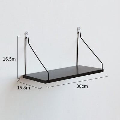 Raft de perete decorativ din lemn de modă Rafturi de perete din lemn masiv Rafturi de depozitare montate pe perete pentru decorarea bucătăriei baie