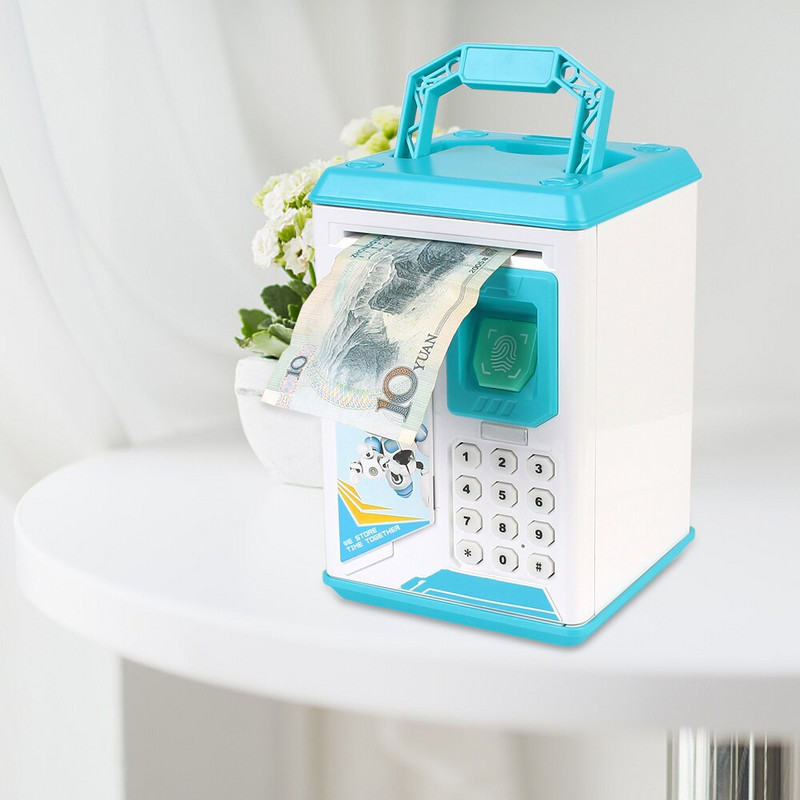 Elektronikus készpénzes érmék Takarékbank ATM Jelszó Pénzdoboz Karácsonyi ajándék gyerekeknek Ujjlenyomat malacpersely széf