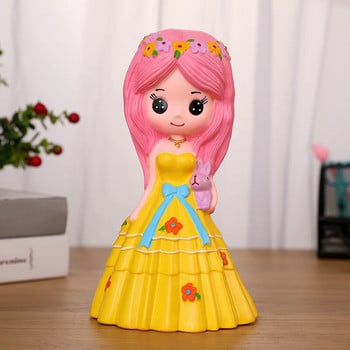 Κινούμενα σχέδια Little Princess Piggy Bank 27cm Κορίτσι αποθήκευσης νομισμάτων Vinyl Αντιπτωτική τράπεζα κερμάτων Γοργόνα Παιδικό παιχνίδι δώρο σε φίλους Διακόσμηση σπιτιού