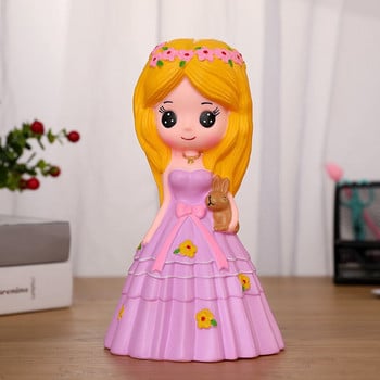 Κινούμενα σχέδια Little Princess Piggy Bank 27cm Κορίτσι αποθήκευσης νομισμάτων Vinyl Αντιπτωτική τράπεζα κερμάτων Γοργόνα Παιδικό παιχνίδι δώρο σε φίλους Διακόσμηση σπιτιού