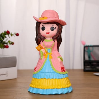 Κινούμενα σχέδια Little Princess Piggy Bank 27cm Κορίτσι αποθήκευσης νομισμάτων Vinyl Αντιπτωτική τράπεζα κερμάτων Γοργόνα Παιδικό παιχνίδι δώρο σε φίλους Διακόσμηση σπιτιού