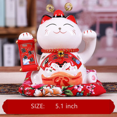 4,5 hüvelykes japán porcelán Lucky Cat pénzes doboz lakberendezési díszek kerámia malacpersely üzleti ajándékok