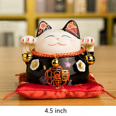 4,5 hüvelykes japán porcelán Lucky Cat pénzes doboz lakberendezési díszek kerámia malacpersely üzleti ajándékok