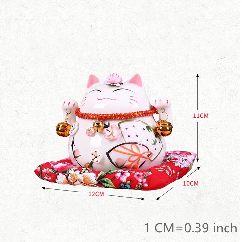 4,5 hüvelykes japán porcelán Lucky Cat pénzes doboz lakberendezési díszek kerámia malacpersely üzleti ajándékok
