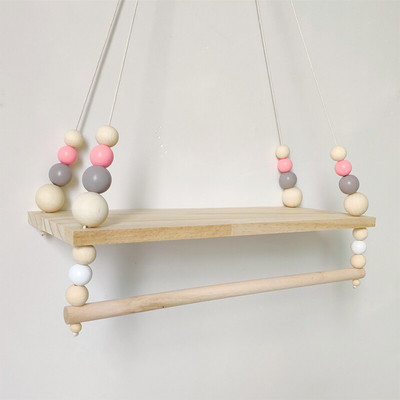 Lastetoa riiulid Puidust ujuv riiul Seinakaunistus Baby Magamistoa Sisustus Nukud Mänguasjad Vitriin Ripphoidik