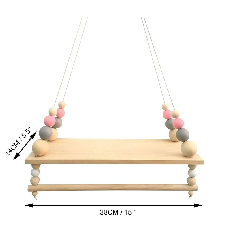 Lastetoa riiulid Puidust ujuv riiul Seinakaunistus Baby Magamistoa Sisustus Nukud Mänguasjad Vitriin Ripphoidik