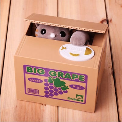 Új automatizált Scary Ghost érmedoboz gyerekeknek pénzbank tolvaj pénztároló tok játék Ajándék gyerekeknek érme vicces ajándékok Halloween