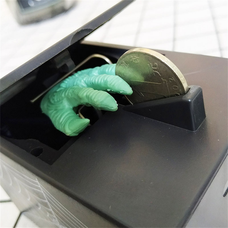 Új automatizált Scary Ghost érmedoboz gyerekeknek pénzbank tolvaj pénztároló tok játék Ajándék gyerekeknek érme vicces ajándékok Halloween