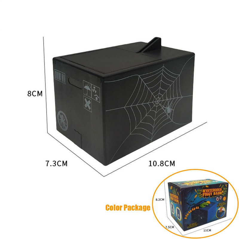 Új automatizált Scary Ghost érmedoboz gyerekeknek pénzbank tolvaj pénztároló tok játék Ajándék gyerekeknek érme vicces ajándékok Halloween