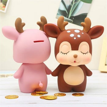 Κέρμα Creative Resin Piggy Bank Διακοσμητικά στολίδια επιφάνειας εργασίας υπνοδωματίου με κουμπαρά σε σχήμα ελαφιού