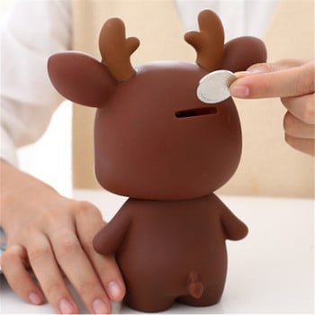 Κέρμα Creative Resin Piggy Bank Διακοσμητικά στολίδια επιφάνειας εργασίας υπνοδωματίου με κουμπαρά σε σχήμα ελαφιού