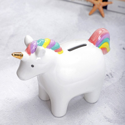 Unicorn Money Cash Box Piggy Bank Μεγάλο Money Box για παιδιά Χρηματοκιβώτιο κερμάτων Κουτί χρημάτων Κουτί εξοικονόμησης χρημάτων Τράπεζα κερμάτων Υπέροχα γουρουνάκια δώρα