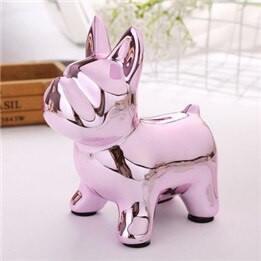 Artizanat european din ceramică Pușculiță Bulldog Decor pentru acasă Ornamente drăguțe Pușculiță Cutie de bani pentru Bulldog Creativ