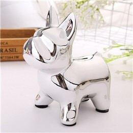 Artizanat european din ceramică Pușculiță Bulldog Decor pentru acasă Ornamente drăguțe Pușculiță Cutie de bani pentru Bulldog Creativ