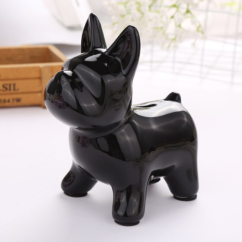 Artizanat european din ceramică Pușculiță Bulldog Decor pentru acasă Ornamente drăguțe Pușculiță Cutie de bani pentru Bulldog Creativ