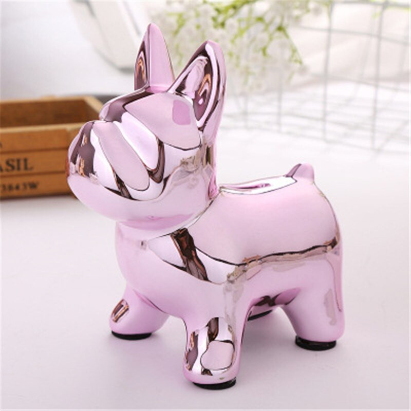 Artizanat european din ceramică Pușculiță Bulldog Decor pentru acasă Ornamente drăguțe Pușculiță Cutie de bani pentru Bulldog Creativ