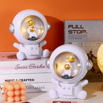 Creative Astronaut Piggy Bank with Night Light Money Box για παιδιά Κουμπαράς νομίσματα Ηλεκτρονική Piggys Bank Money Organizer