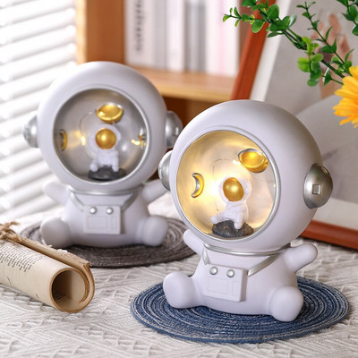 Creative Astronaut Piggy Bank with Night Light Money Box για παιδιά Κουμπαράς νομίσματα Ηλεκτρονική Piggys Bank Money Organizer