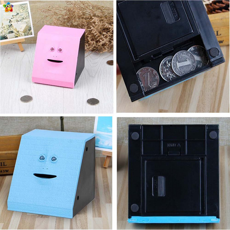 Arcpénz evődoboz bank takarékdoboz érme doboz pénz érme takarékpénztár gyerekeknek Ajándék cukorka gép lakberendezés