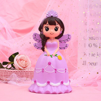 Decor pentru casă Dormitor Drăguț de desene animate Pușculiță Prințesă Pușculiță Unicorn Păpușă Cutie de monede pentru bani Banca de economisire în siguranță Copii Fată Cadou de aniversare