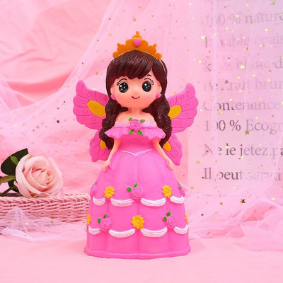 Decor pentru casă Dormitor Drăguț de desene animate Pușculiță Prințesă Pușculiță Unicorn Păpușă Cutie de monede pentru bani Banca de economisire în siguranță Copii Fată Cadou de aniversare