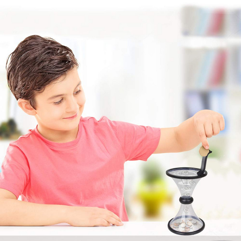 Pușculiță pentru monede Vortex de presiune Bancă de economii de bani distractivă Învârte schimbul liber Cel mai bun cadou Decor pentru birou