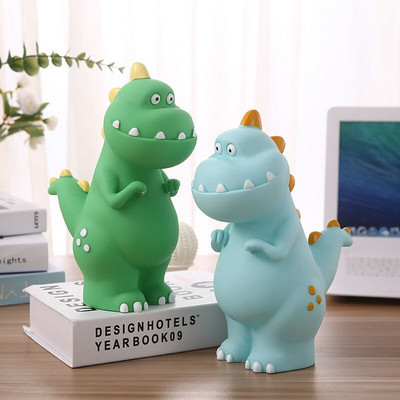 Dinosaur Piggy Bank Χαριτωμένα κινούμενα σχέδια Κουτιά εξοικονόμησης χρημάτων Δημιουργικά στολίδια Βινυλική τράπεζα κατά της πτώσης κερμάτων Δώρο παιχνιδιών για παιδιά Διακόσμηση σπιτιού