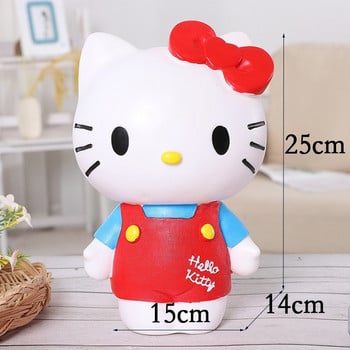 Hello Kitty Piggy Bank for Kids Creative κουμπαράς Χαριτωμένη μόδα κούκλα βινυλίου Χρήματα χρηματοκιβώτιο χρηματοκιβώτιο κερμάτων Τράπεζα για κορίτσια