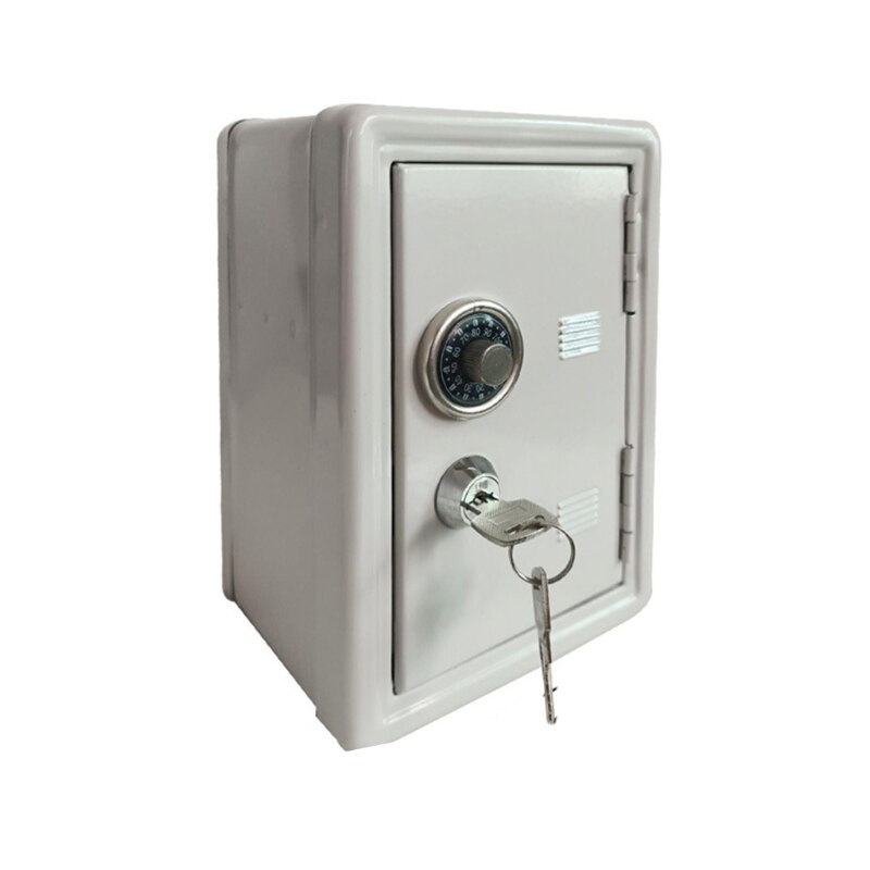 Mini dulap metalic pentru bancă de monede cu chei Seif de securitate borcan pentru economisirea banilor pentru copii